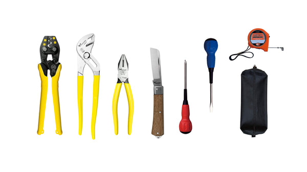 ツノダ 電気工事士技能試験工具セット 8点セット(圧着工具大) 【TS-E02】_1