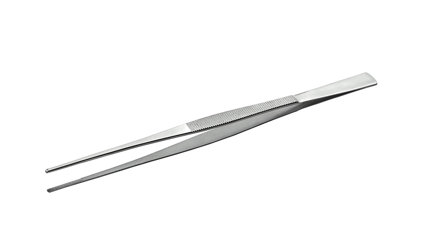 ANEX ステンレスピンセット ロング300mm 直(先端ギザ) 【ANEX_158】