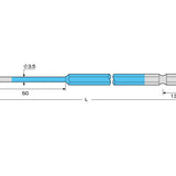 ANEX 六角レンチカラービット　1本組　H2×200 【ANEX_ACHX-2020】 - thumb 2