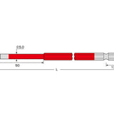 ANEX 六角レンチカラービット　1本組　H4×150 【ANEX_ACHX-4015】 - thumb 2