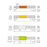 ANEX 六角レンチカラービット　1本組　H14×65 【ANEX_ACHX-1465】 - thumb 2