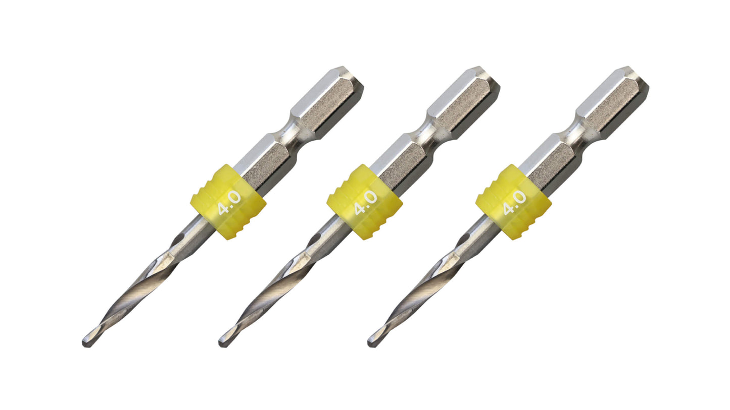 ANEX グリップ付下穴錐ショート 3本組　4.0mm【ANEX_AGKS3-040】