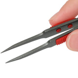 ANEX ラバーグリップ付　ステンレスピンセット　極細鋭型115ｍｍ　非粘着加工（SUS410） 【ANEX_224】 - thumb 3