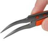 ANEX ラバーグリップ付　ステンレスピンセット　先細鷲型115ｍｍ　非粘着加工（SUS410） 【ANEX_225】 - thumb 3
