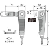 ANEX ソケット用　強靭L型アダプター　12.7mm（1/2”） 【ANEX_AKL-604】 - thumb 14