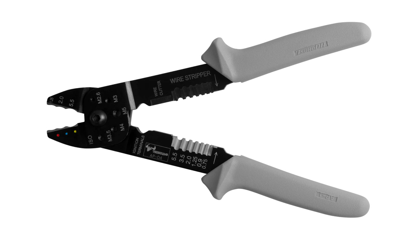 ツノダ 電工万能ペンチ（絶縁圧着端子用）230mm 【AP-04】