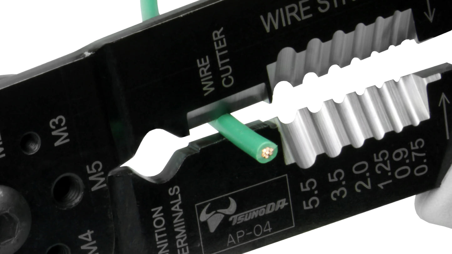 ツノダ 電工万能ペンチ（絶縁圧着端子用）230mm 【AP-04】