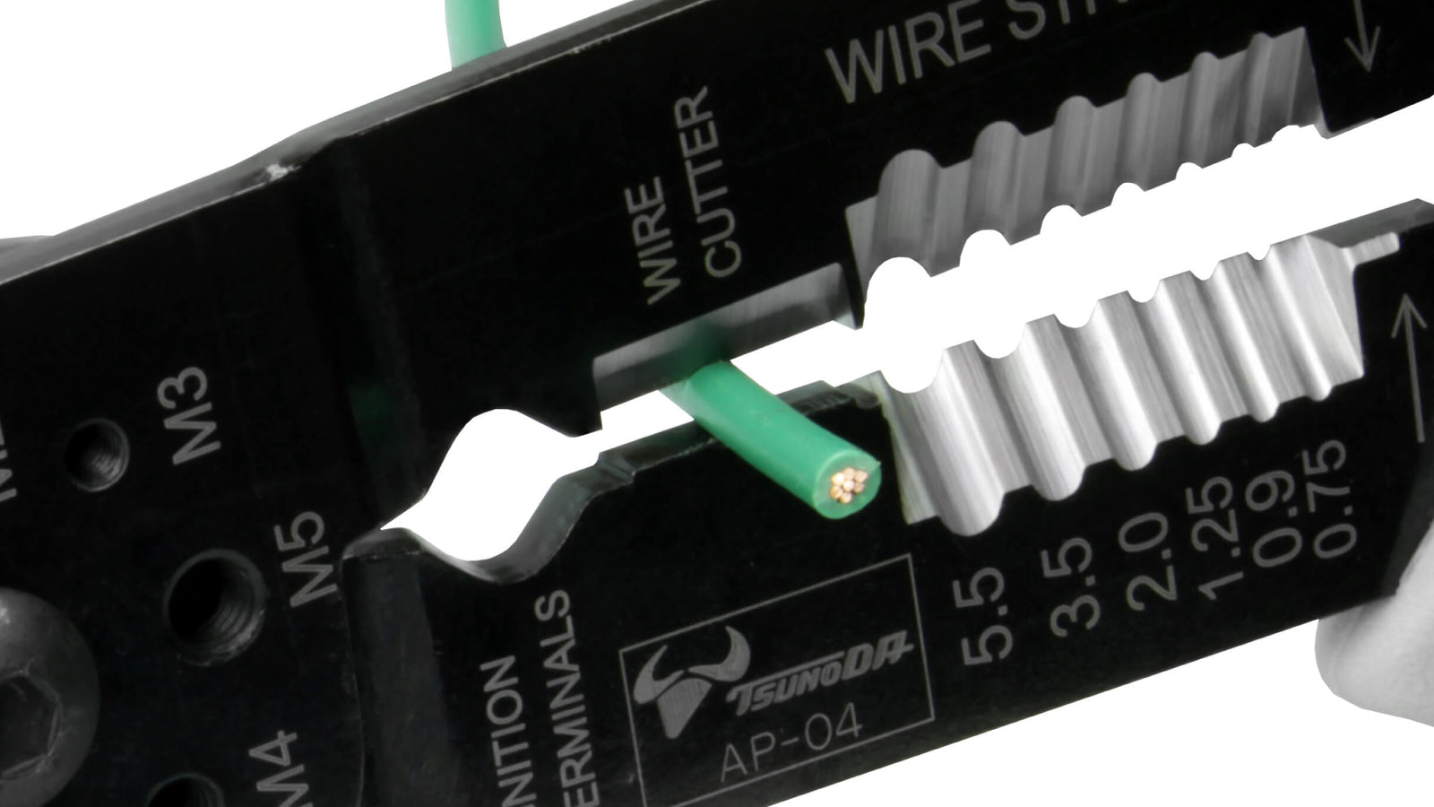 ツノダ 電工万能ペンチ（絶縁圧着端子用）230mm 【AP-04】