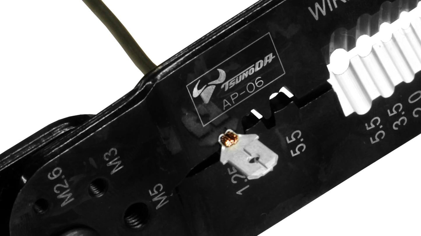 ツノダ 電工万能ペンチ（オープンバレル端子・絶縁圧着端子用）230mm 【AP-06】