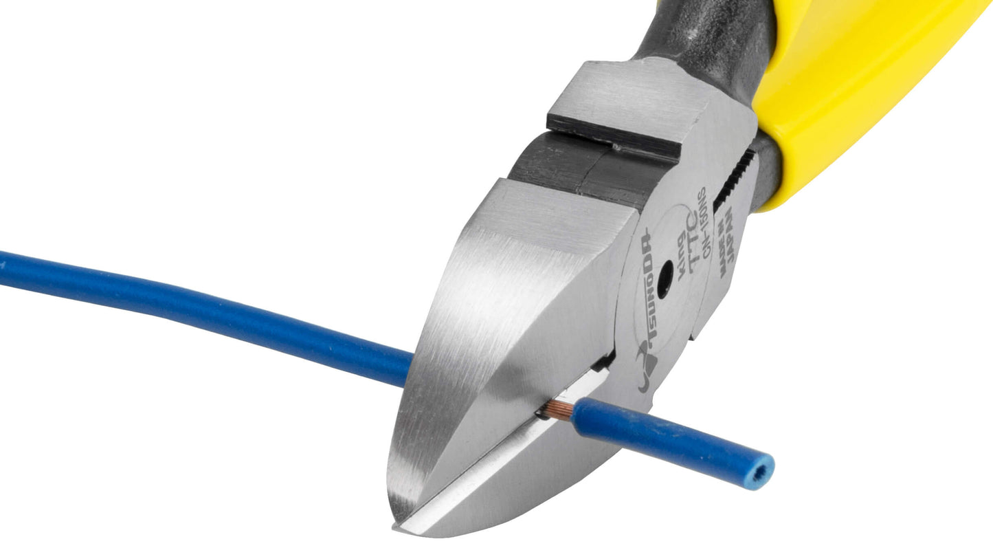 ツノダ 強力ニッパー 刃穴なし バネ付 150mm 【CN-150NS】