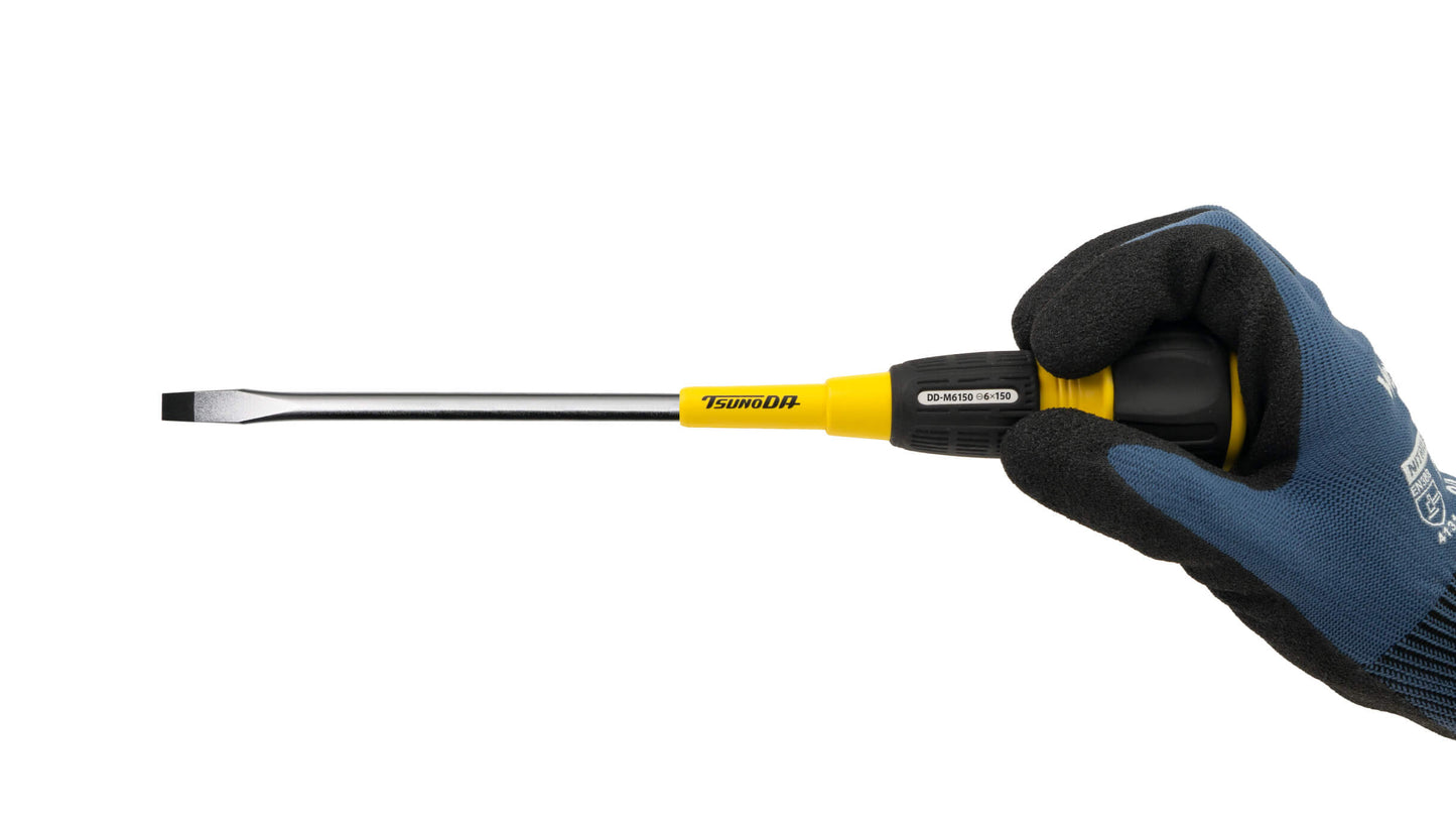 ツノダ  ハンドル絶縁貫通ドライバー  -6×150【DD-M6150】