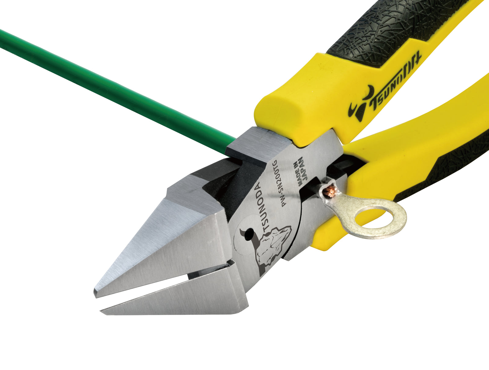 ツノダ 電工パワー斜めニッパー 200mm 【PW-SN200TG】