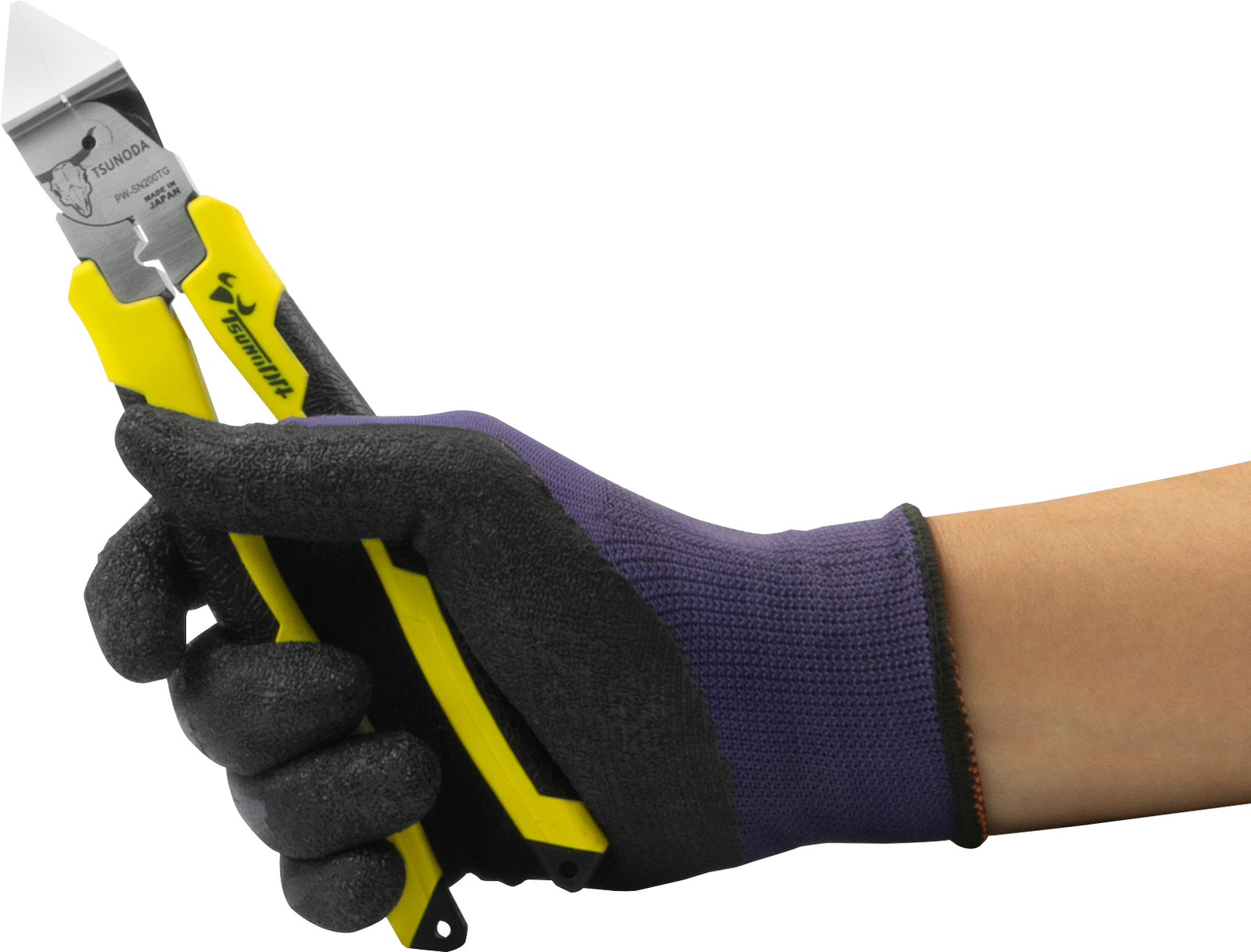 ツノダ 電工パワー斜めニッパー 200mm 【PW-SN200TG】