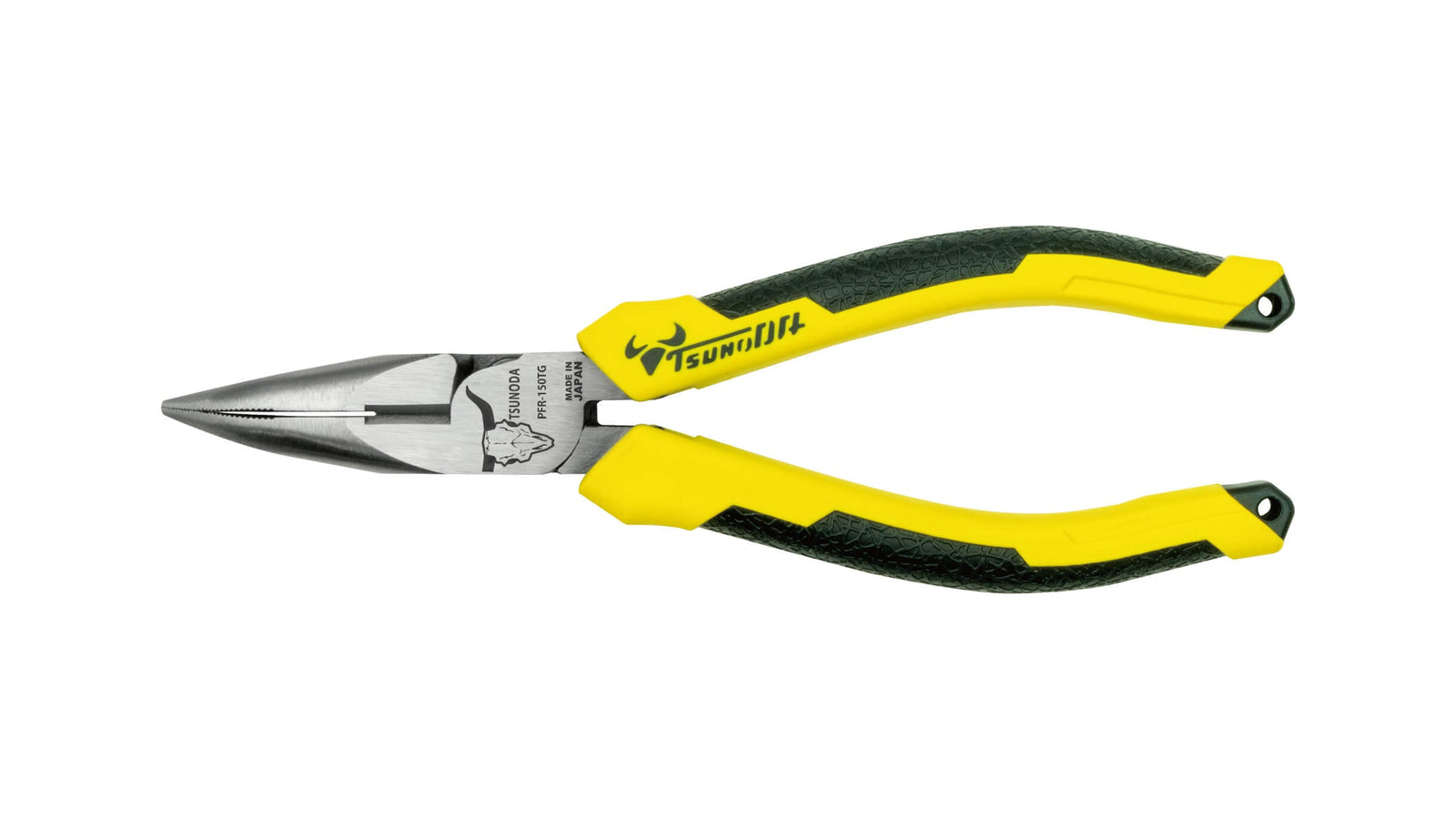ツノダ パワー先曲がりラジオペンチ 150mm 【PFR-150TG】