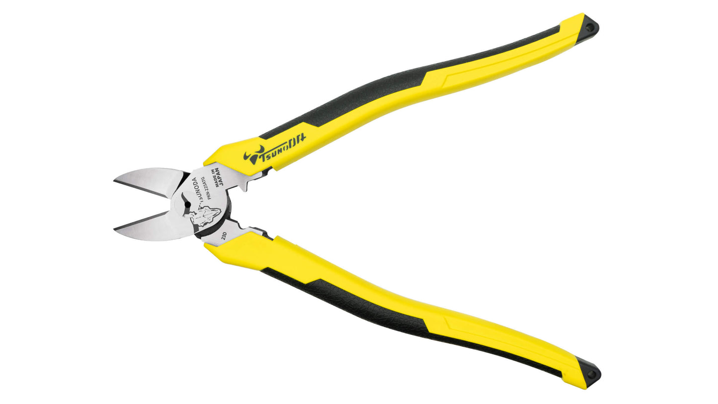 ツノダ パワー硬線ニッパー　圧着機能付 225mm 【PKN-225ATG】