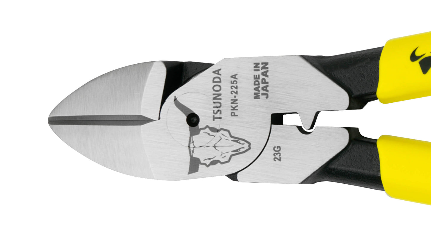 ツノダ パワー硬線ニッパー　圧着機能付 225mm 【PKN-225A】