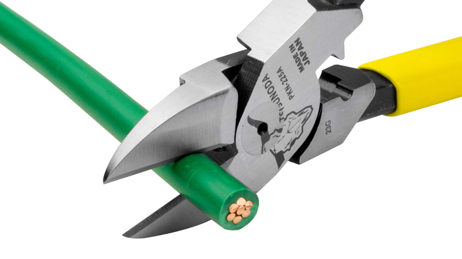 ツノダ パワー硬線ニッパー　圧着機能付 225mm 【PKN-225A】