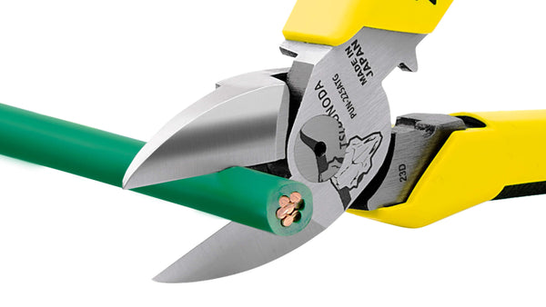 ツノダ 電工パワー薄刃ニッパー　圧着機能付 225mm 【PUN-225ATG】_6