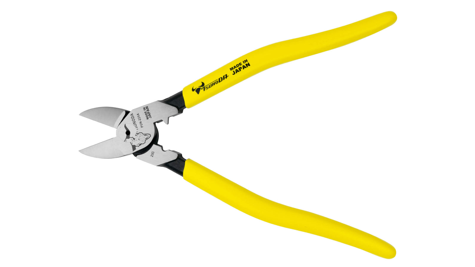 ツノダ 電工パワー薄刃ニッパー　圧着機能付 225mm 【PUN-225A】