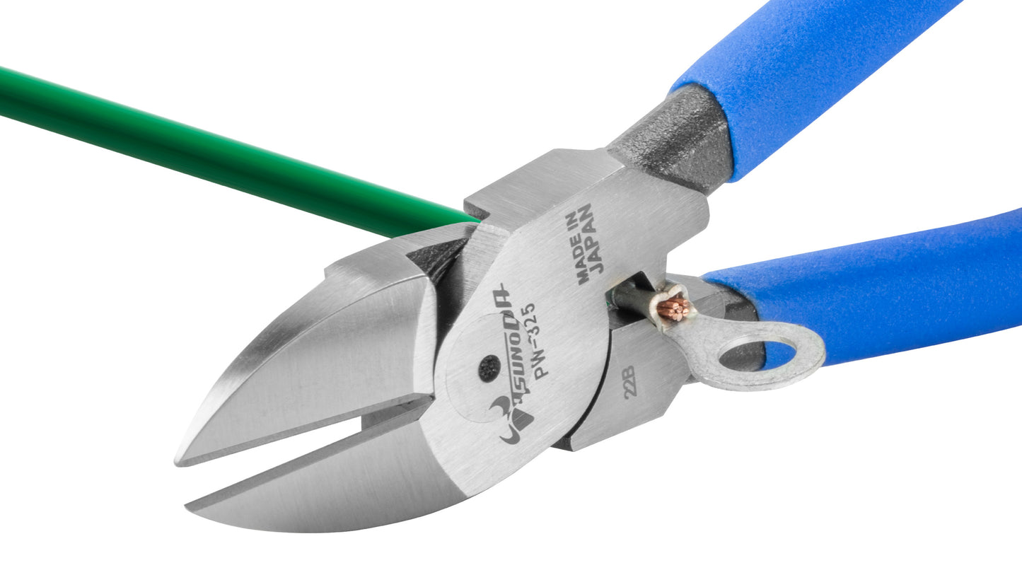 ツノダ 電工パワーニッパー（強力刃）圧着機能付 225mm 【PW-325】