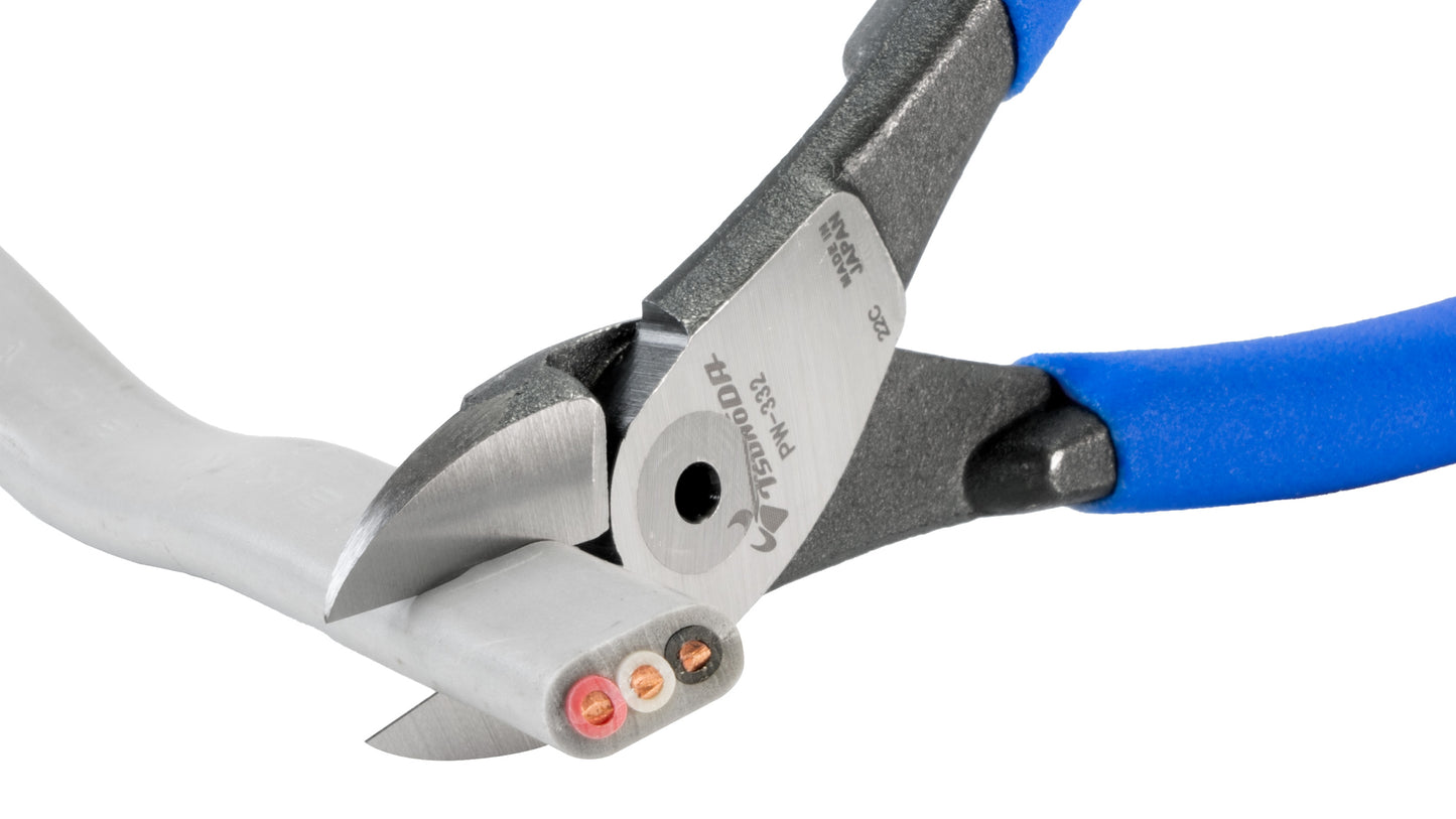 ツノダ 電工パワーニッパー（薄刃） 160mm 【PW-332】