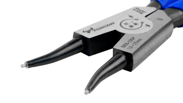 ツノダ スナップリングプライヤー軸用直爪（バネ付） 125mm 【SES-125P】_3