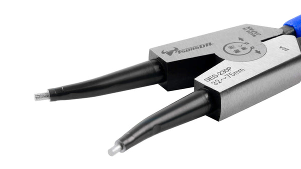 ツノダ スナップリングプライヤー軸用直爪（バネ付） 230mm 【SES-230P】_3