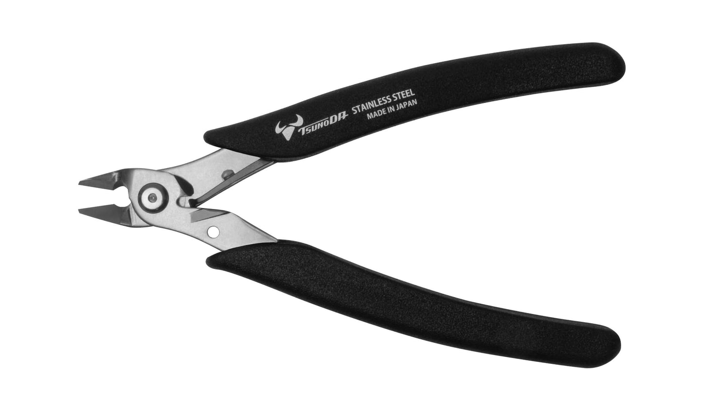 ツノダ 極薄刃プラスチックニッパー（片刃）ステンレス 140mm 【SKN-140】