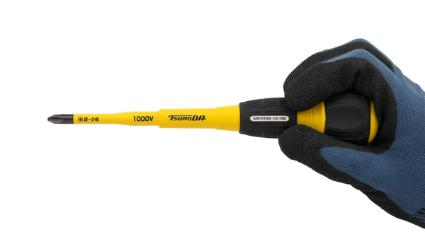 ツノダ スリムタイプ絶縁ドライバー100mm2点セット【TCS-E10】_9