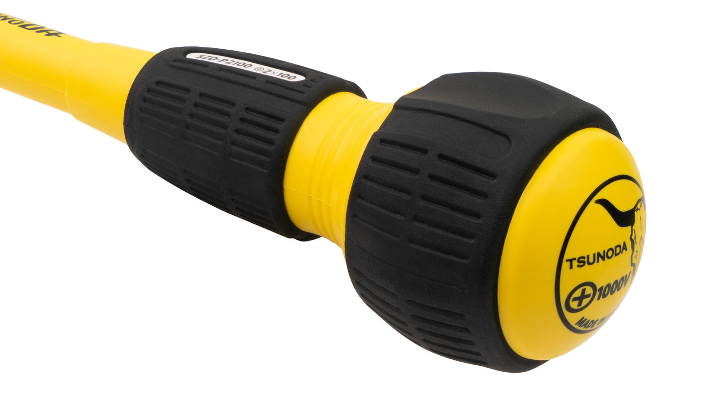 ツノダ  絶縁ドライバー（スリムタイプ）　+2×100【SZD-P2100】