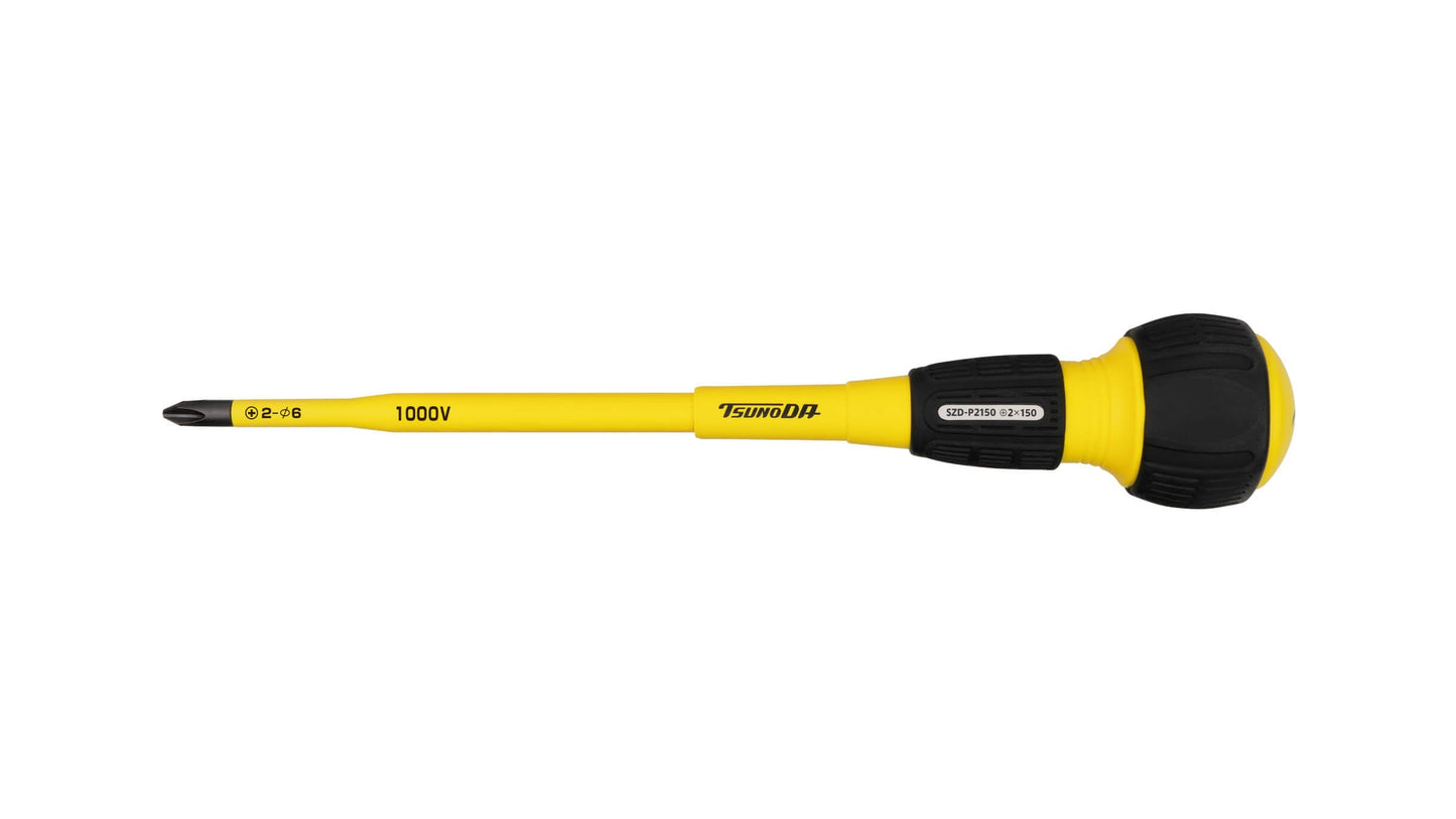 ツノダ  スリムタイプ絶縁ドライバー150mm2点セット 【TCS-E15】