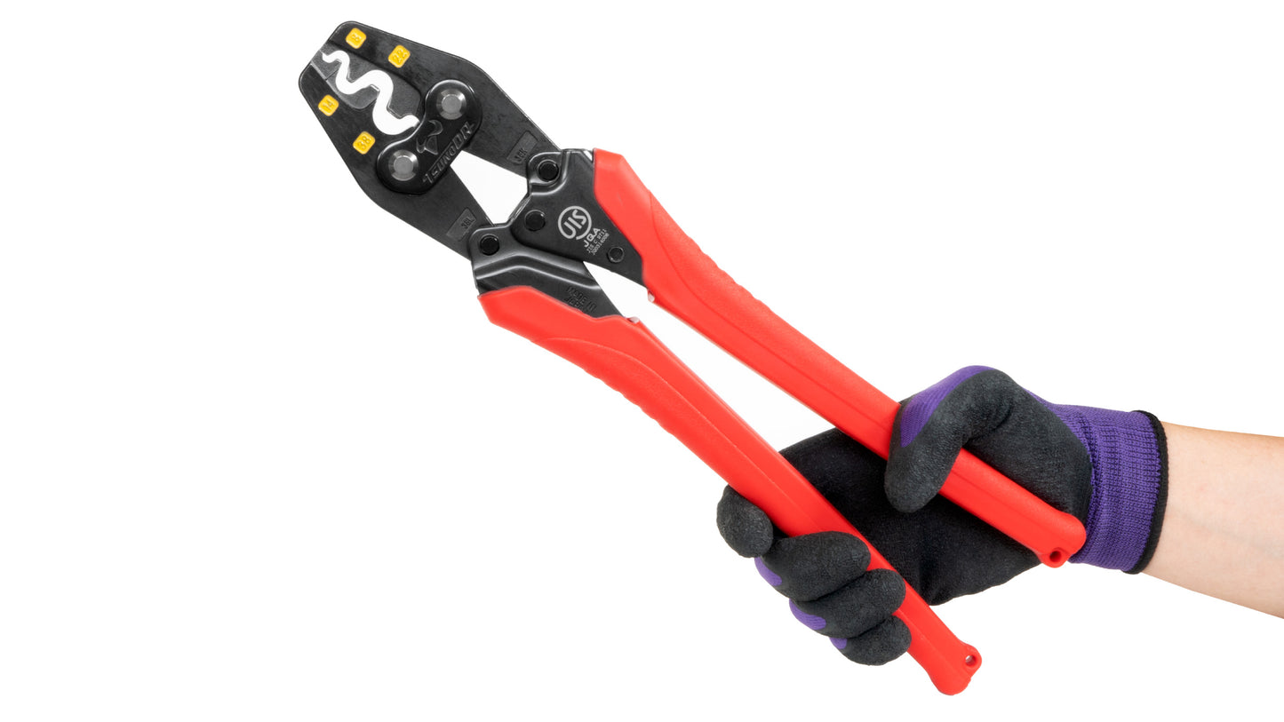 ツノダ 圧着工具　裸圧着端子・裸圧着スリーブ（JIS）8/14/22/38mm2 【TP-38】