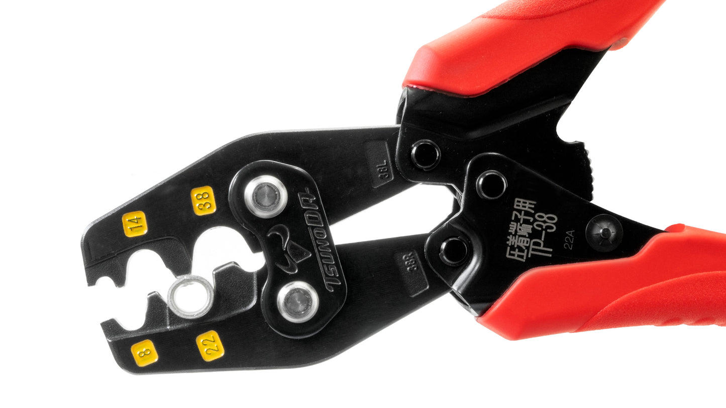 ツノダ 圧着工具　裸圧着端子・裸圧着スリーブ（JIS）8/14/22/38mm2 【TP-38】