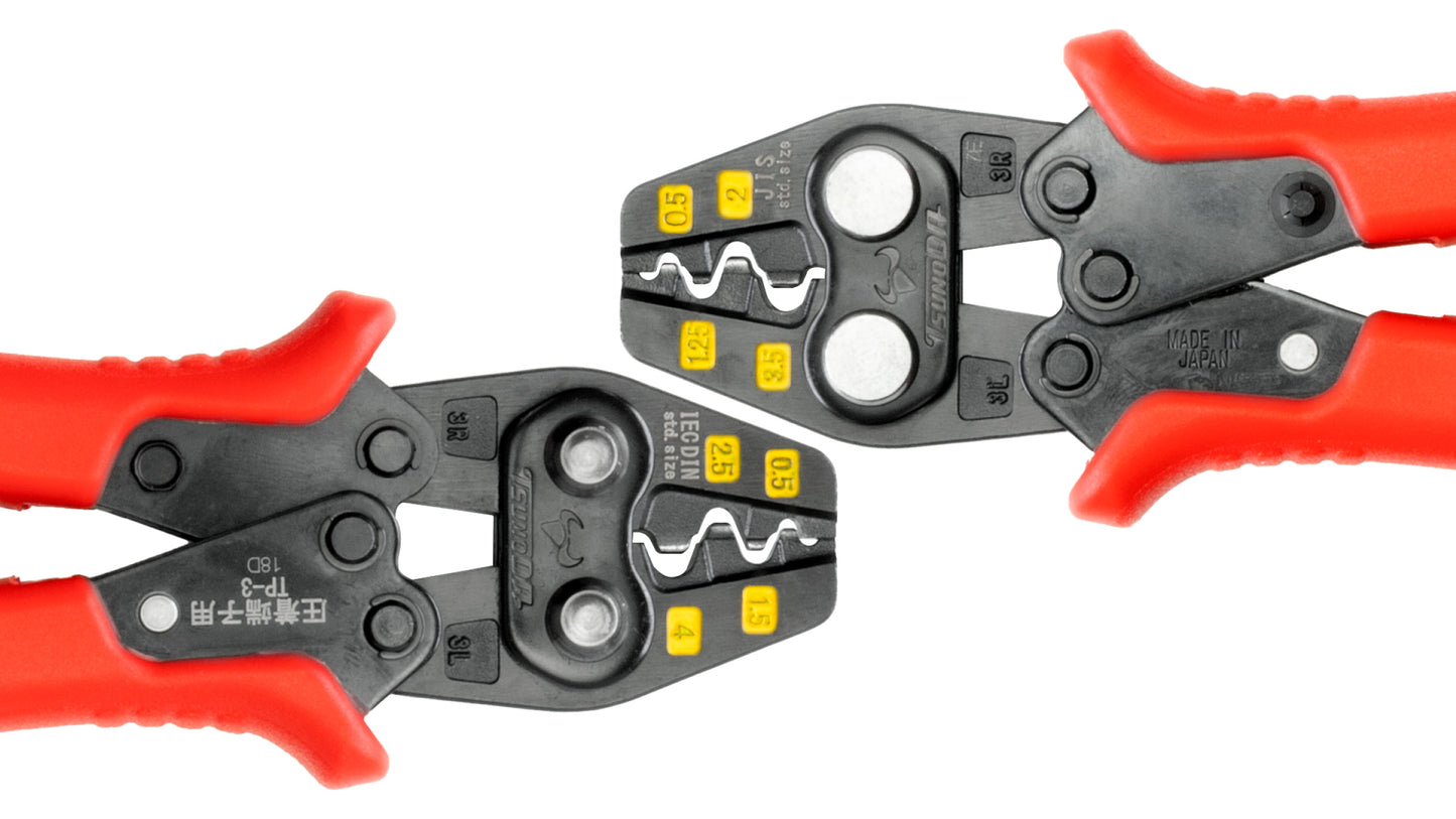 ツノダ 圧着工具　裸圧着端子・裸圧着スリーブ 0.5/1.25/2/3.5mm2 【TP-3】