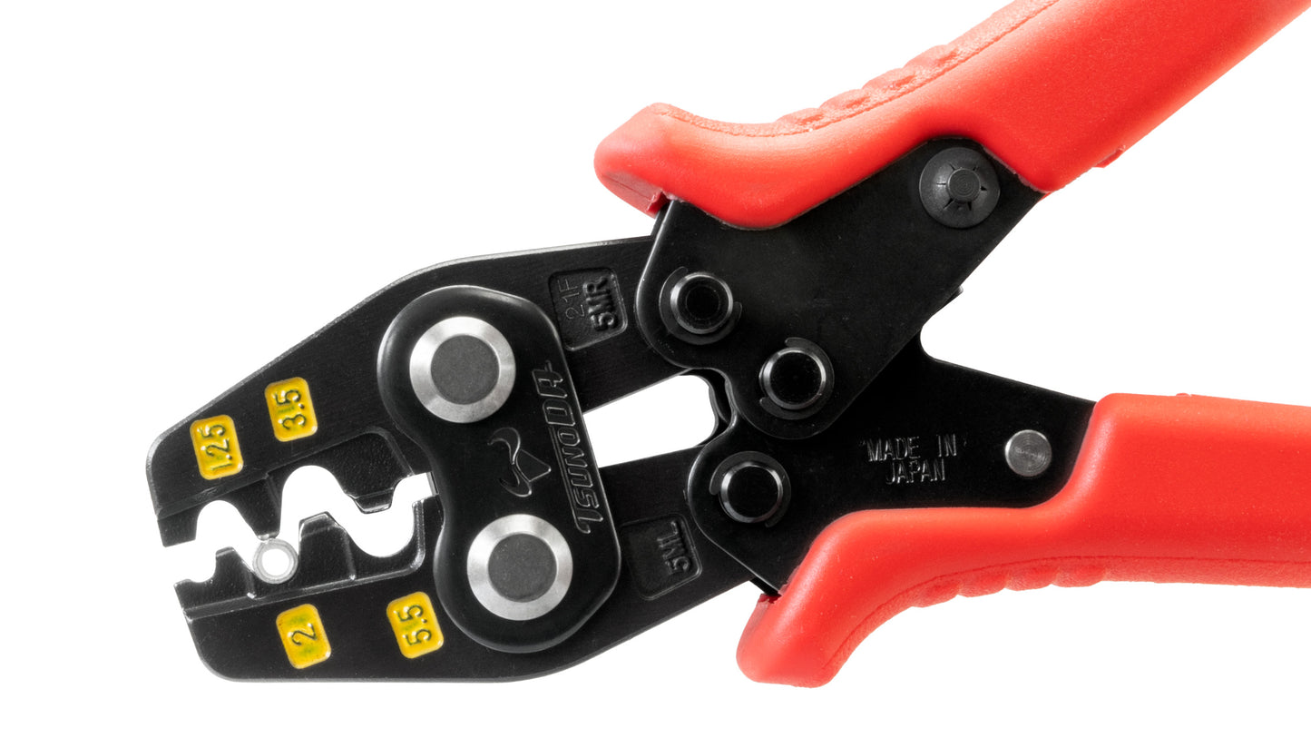 ツノダ 圧着工具　裸圧着端子・裸圧着スリーブ 1.25/2/3.5/5.5mm2 【TP-5M】