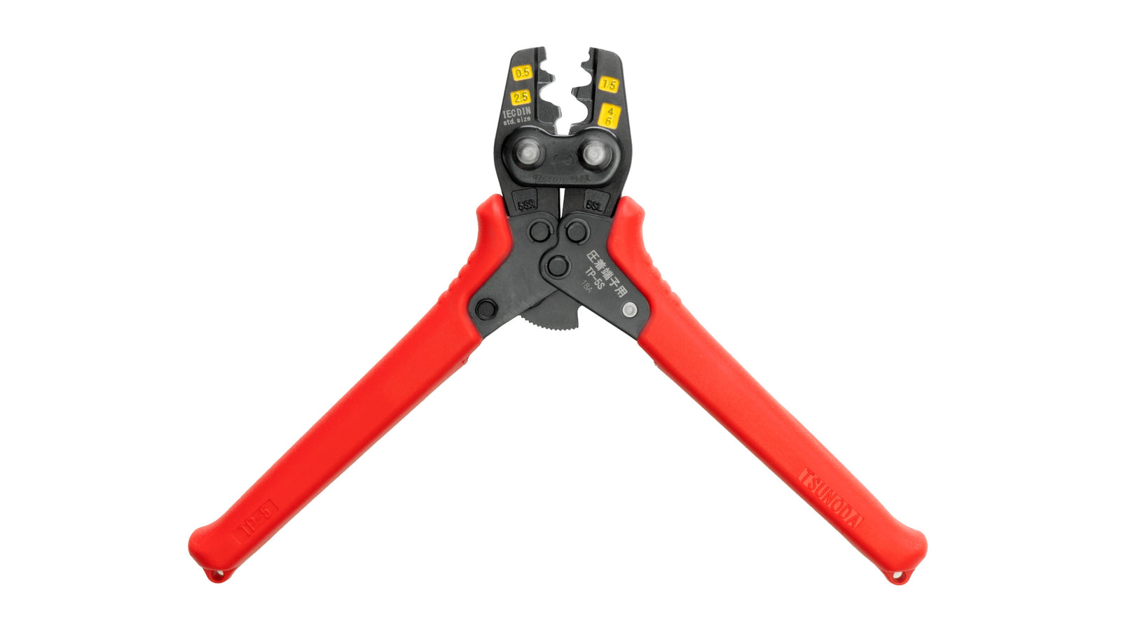 ツノダ 圧着工具　裸圧着端子・裸圧着スリーブ 0.3/0.5/1.25/2/3.5/5.5mm2 【TP-5S】