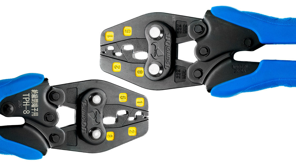 ツノダ 圧着工具 絶縁被覆付閉端接続子用 CE1/CE2/CE5/CE8【TPH-8