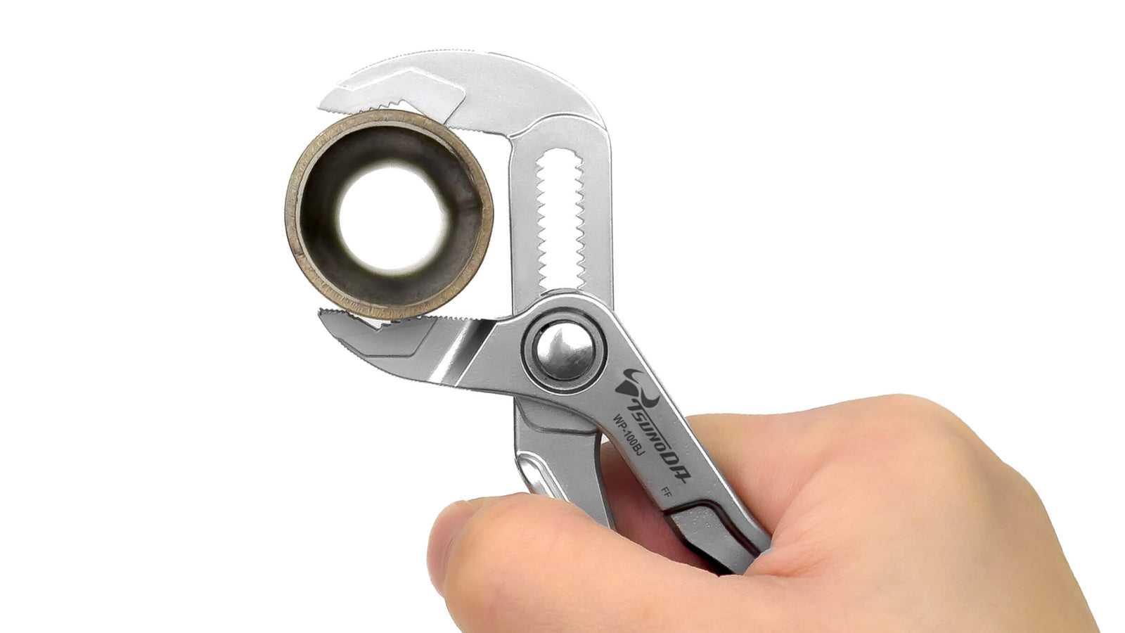 ツノダ ワンプッシュプライヤー 100mm 【WP-100BJ】