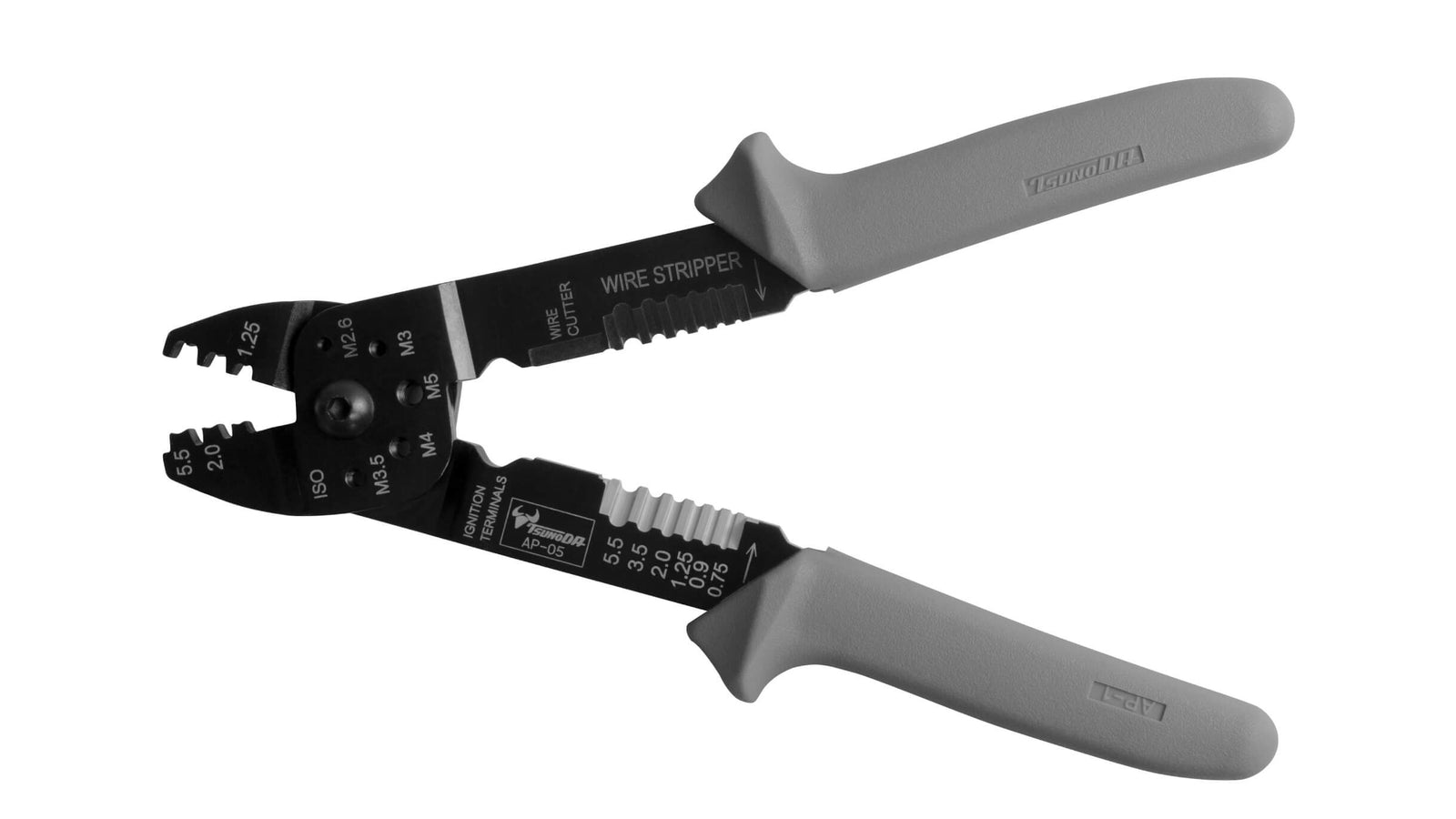 ツノダ 電工万能ペンチ（オープンバレル端子用）230mm 【AP-05】