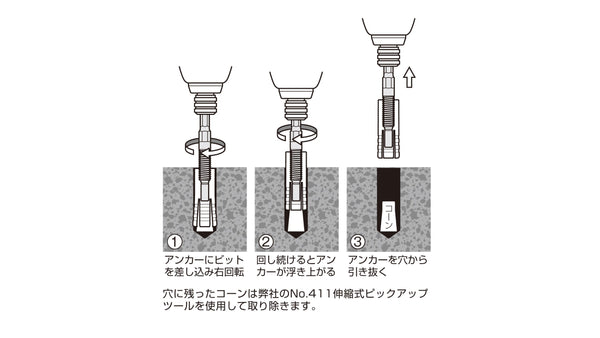 ANEX アンカー抜きビット　M10ｍｍ×40アンカー用 【ANEX_AEB-1040】_4