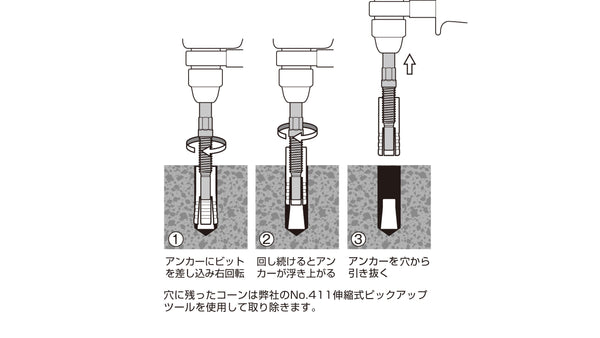 ANEX アンカー抜きビット　W1/2”（12.7ｍｍ）×50アンカー用　SDSプラスハンマードリル回転モード専用 【ANEX_AEB-450SDS】_4