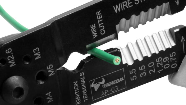 ツノダ 電工万能ペンチ（裸圧着端子用）230mm 【AP-03】_4