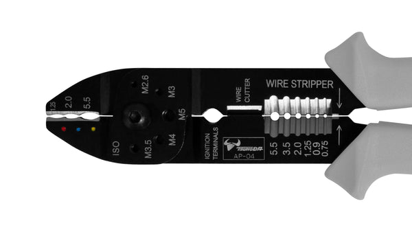 ツノダ 電工万能ペンチ（絶縁圧着端子用）230mm 【AP-04】_3