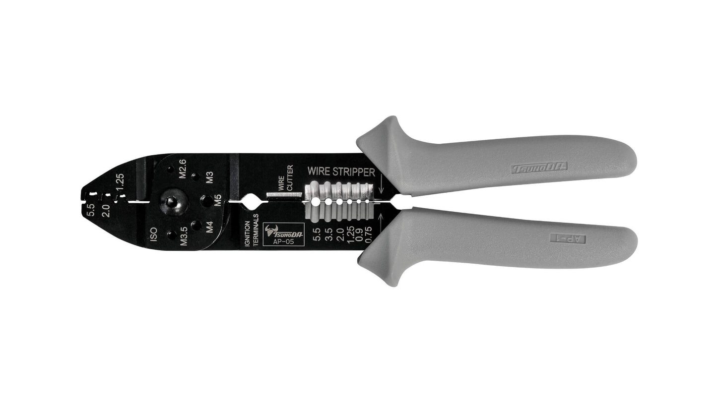 ツノダ 電工万能ペンチ（オープンバレル端子用）230mm 【AP-05】