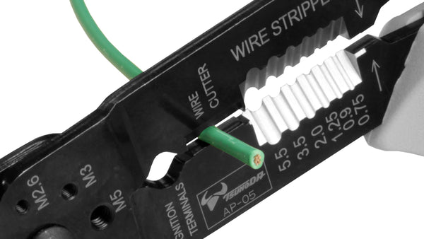 ツノダ 電工万能ペンチ（オープンバレル端子用）230mm 【AP-05】_3