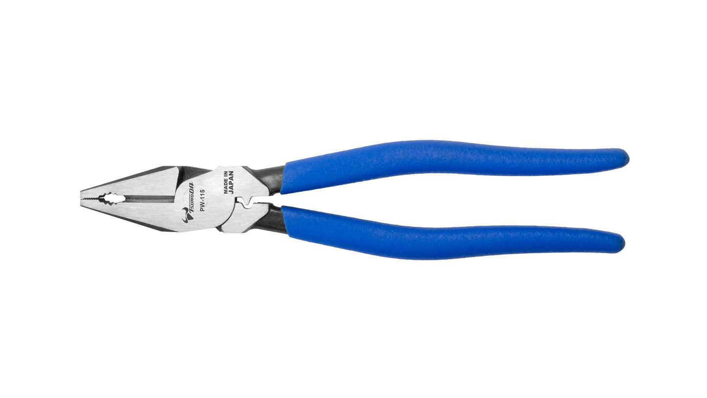 ツノダ 電工パワー万能ペンチ　圧着機能付 225mm 【PW-115】