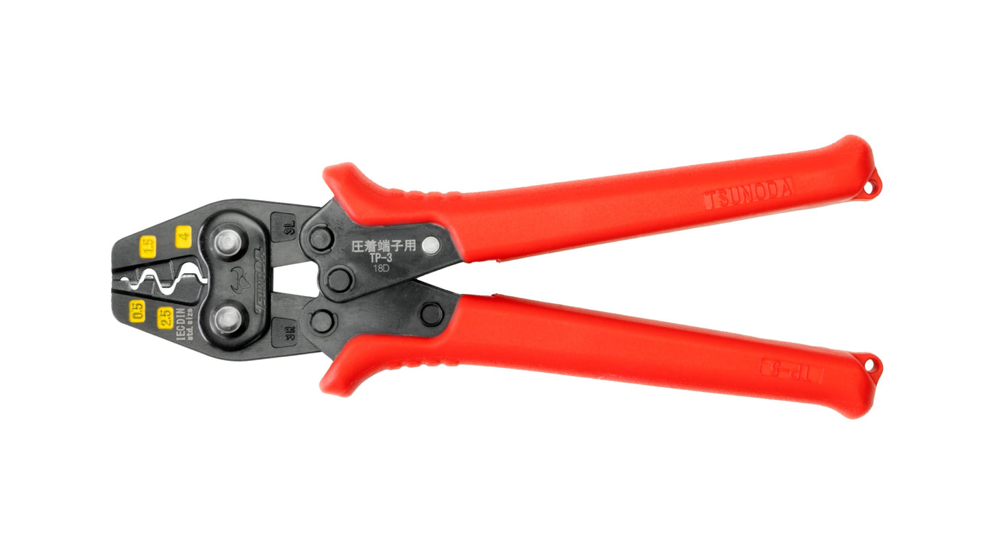 ツノダ 圧着工具　裸圧着端子・裸圧着スリーブ 0.5/1.25/2/3.5mm2 【TP-3】