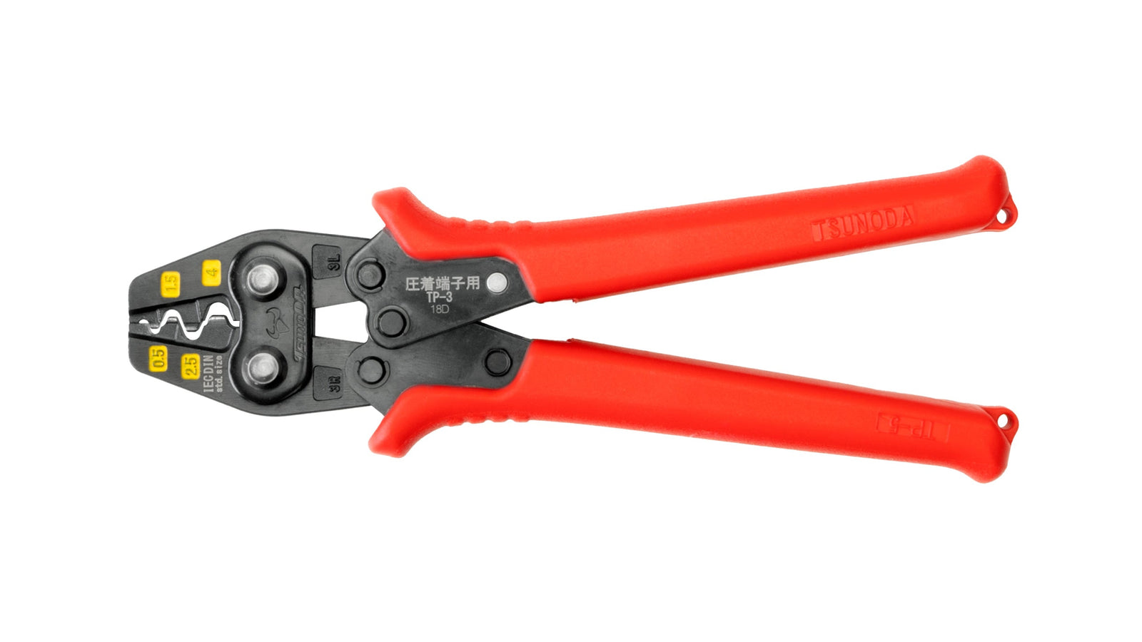 ツノダ 圧着工具　裸圧着端子・裸圧着スリーブ 0.5/1.25/2/3.5mm2 【TP-3】