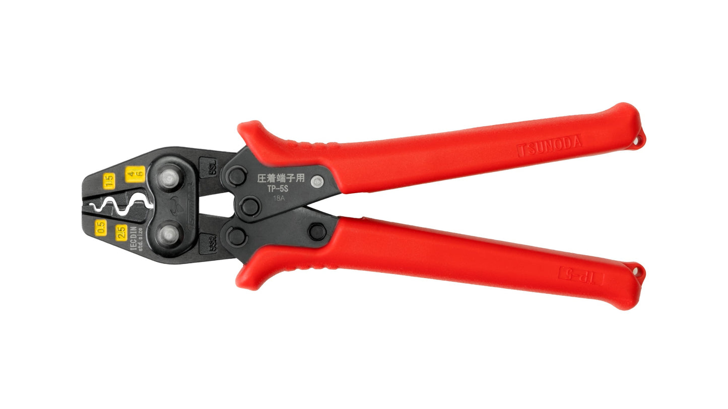 ツノダ 圧着工具　裸圧着端子・裸圧着スリーブ 0.3/0.5/1.25/2/3.5/5.5mm2 【TP-5S】