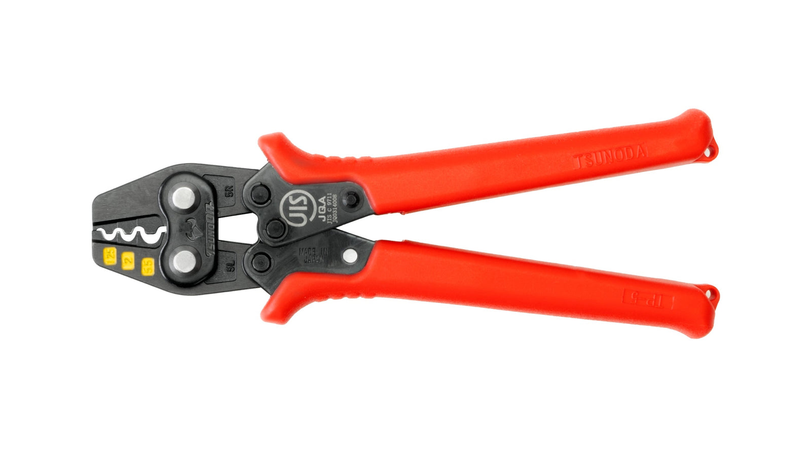 ツノダ 圧着工具　裸圧着端子・裸圧着スリーブ（JIS）1.25/2/5.5mm2 【TP-5】